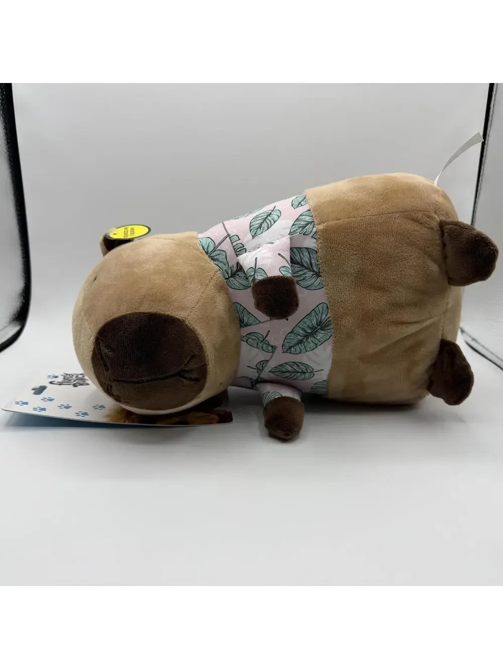 Fluffy Bunch Brown Capybara Plush Dog Toy with Squeaker New With Tags